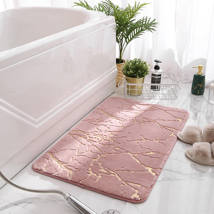 Faux Rabbit Fur+Gold Foil Bath Bath